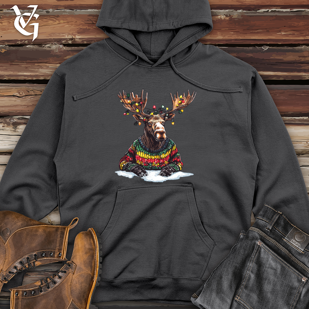Viking Goods Merry Moose Midweight Hooded Sweatshirt Charcoal / L