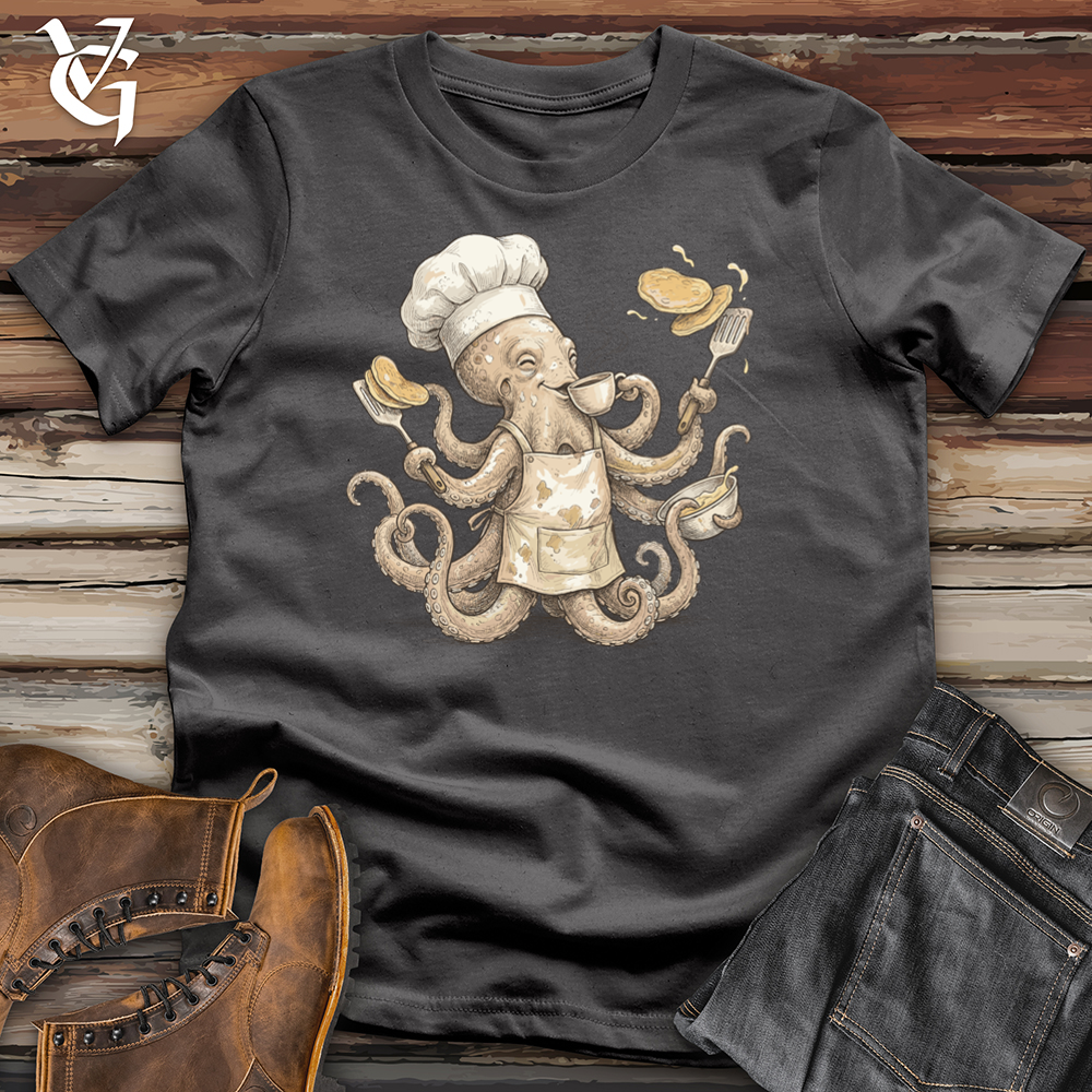 Viking Goods Octopus Chef Pancake Tee Charcoal / L