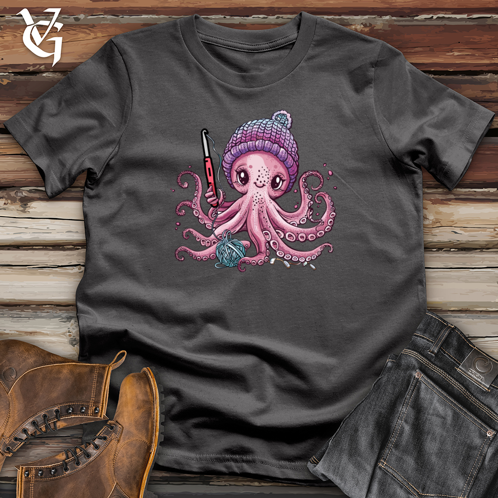 Viking Goods Octopus Crochet Softstyle Tee Charcoal / L