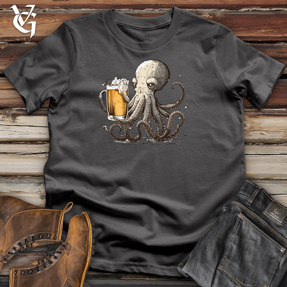 Viking Goods Octopus Happy Hour Tee Charcoal / L