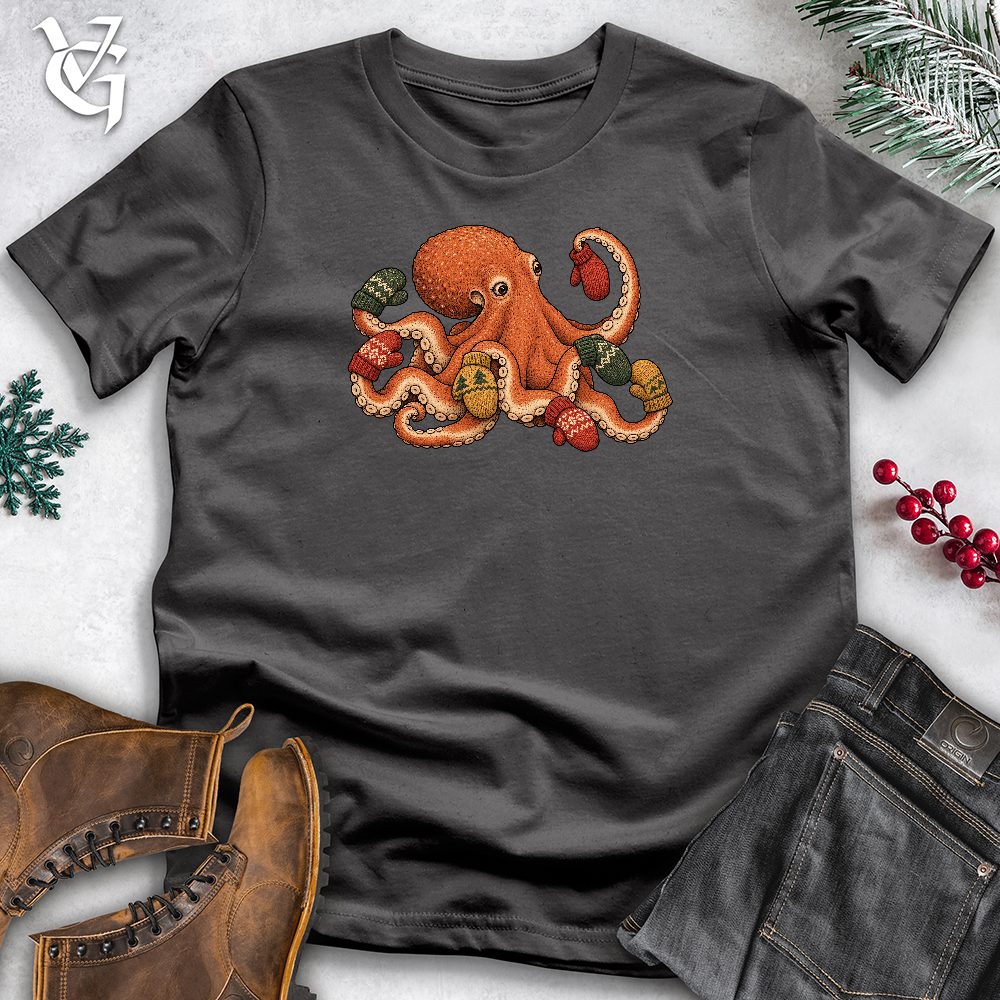Viking Goods Octopus Mittens Softstyle Tee Charcoal / L
