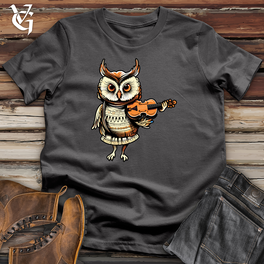 Viking Goods Owl Violinist Nocturne Softstyle Tee Charcoal / L
