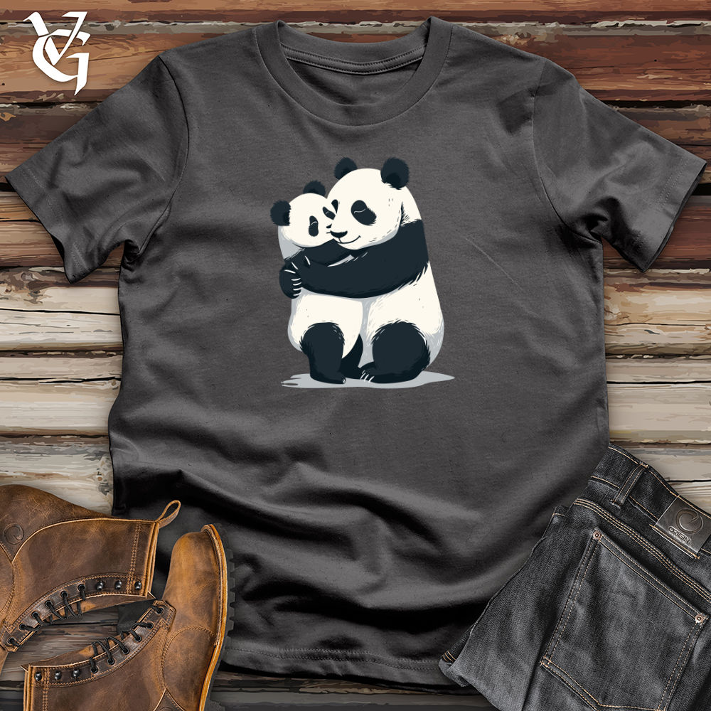 Viking Goods Panda Cuddle Embrace Softstyle Tee Charcoal / L