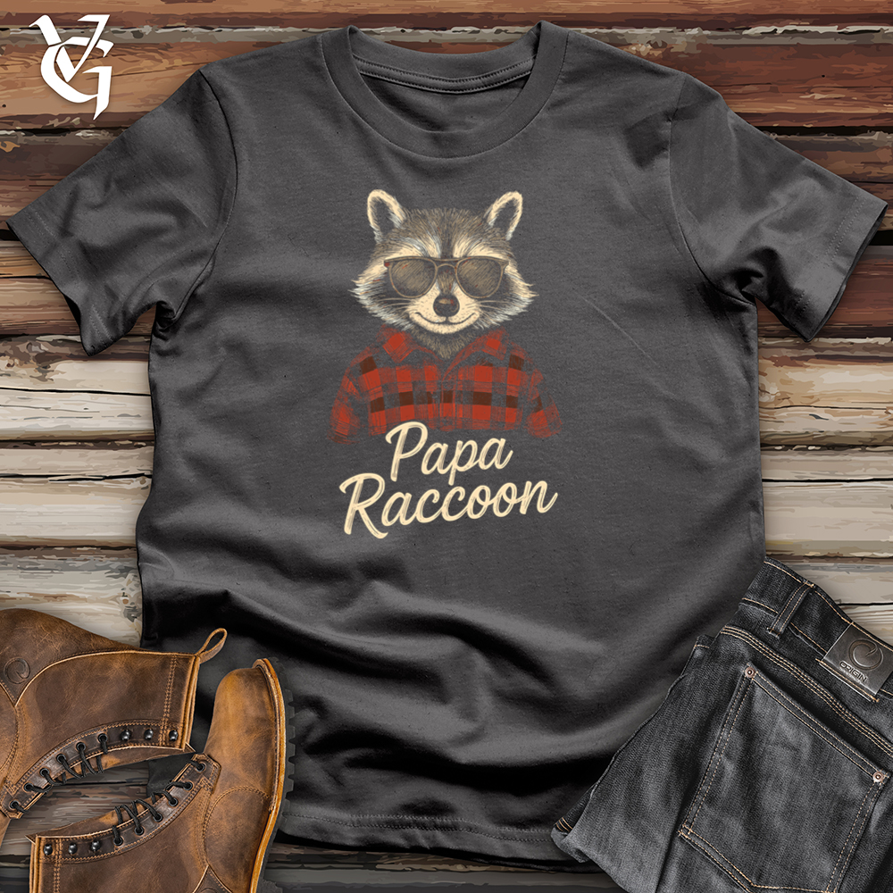 Viking Goods Papa Raccoon Softstyle Tee Charcoal / L