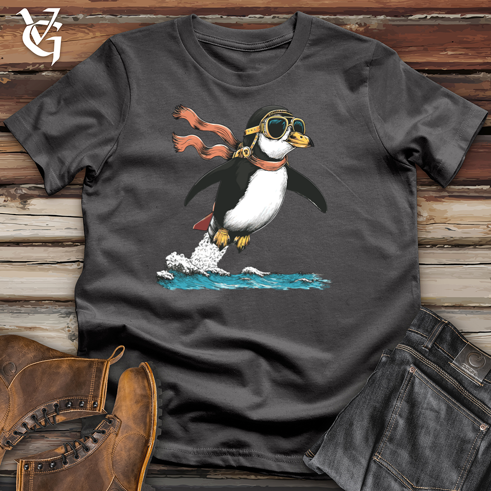 Viking Goods Penguin Blast Off Softstyle Tee Charcoal / L