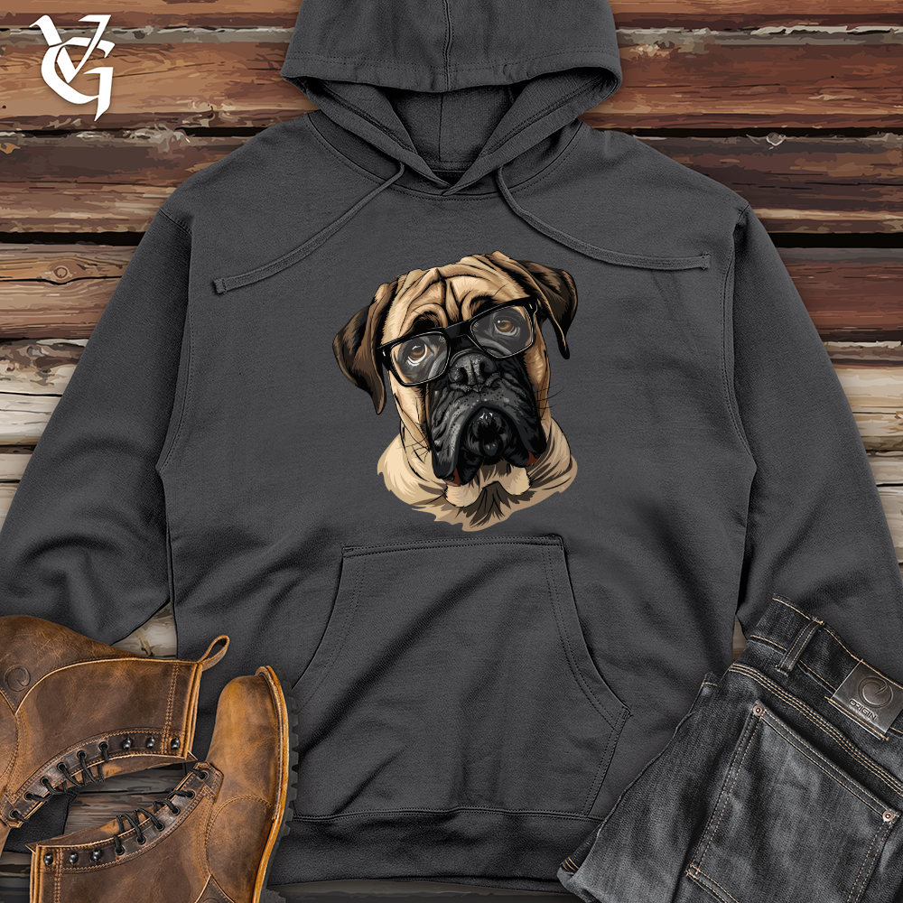 Viking Goods Pensive English Mastiff Portrait Midweight Hooded Sweatshirt Charcoal / L