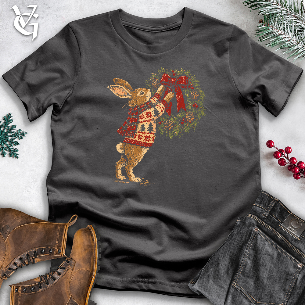 Viking Goods Rabbit Wreath Softstyle Tee Charcoal / L