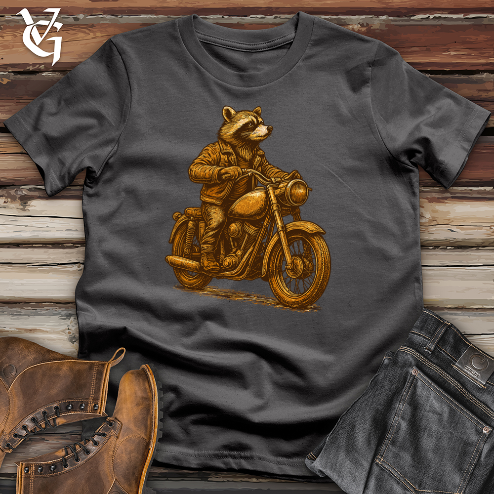 Viking Goods Raccoon Motorcycle Tee Charcoal / L