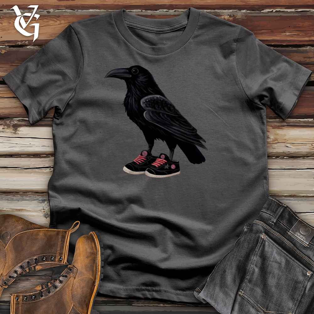 Viking Goods Raven Wearing Sneakers Tee Charcoal / L