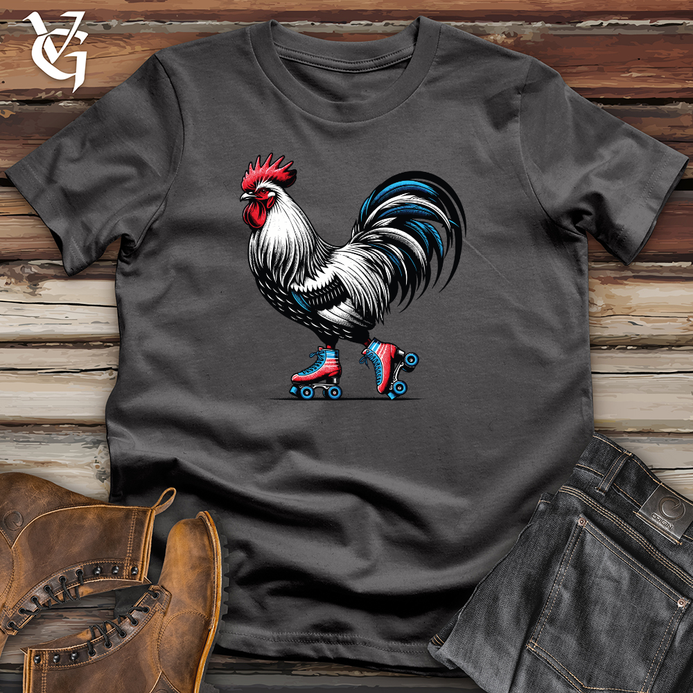 Viking Goods Rooster with Roller Skates Softstyle Tee Charcoal / L