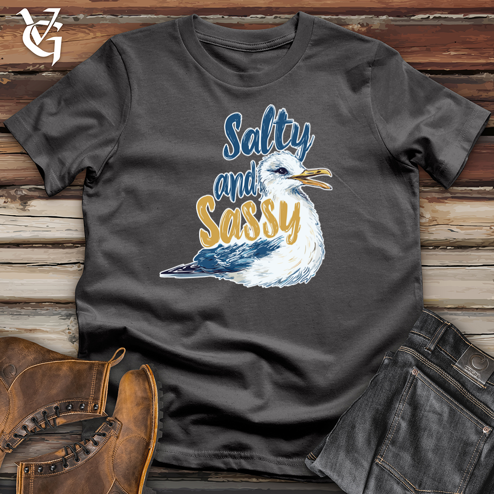Viking Goods Salty and Sassy Seagull Softstyle Tee Charcoal / L