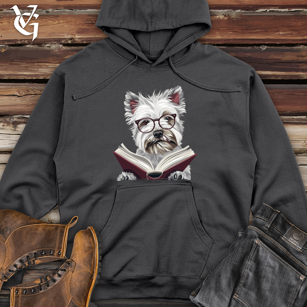 Viking Goods Scholarly Terrier Tales Midweight Hooded Sweatshirt Charcoal / L