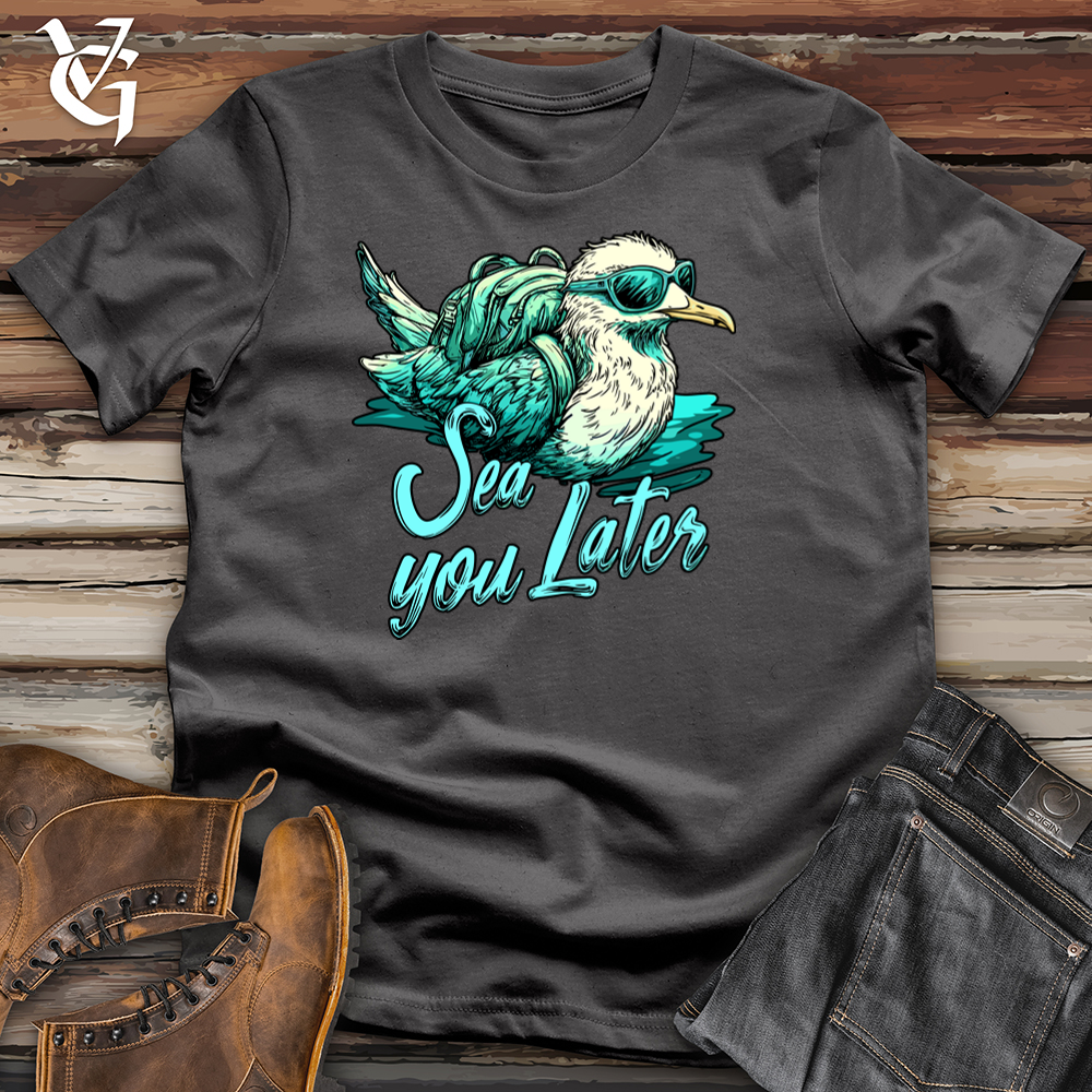 Viking Goods Sea You Later Seagull Softstyle Tee Charcoal / L