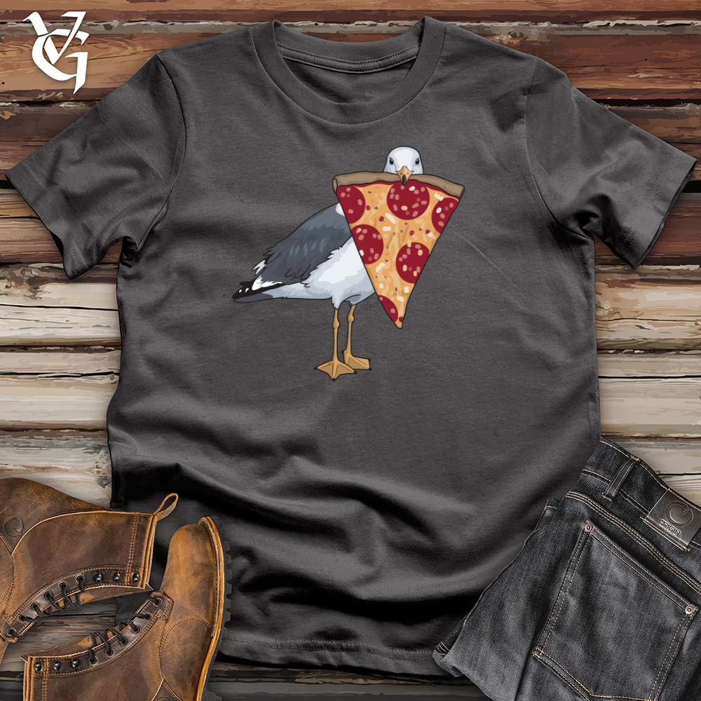 Viking Goods Seagull With Pizza Softstyle Tee Charcoal / L