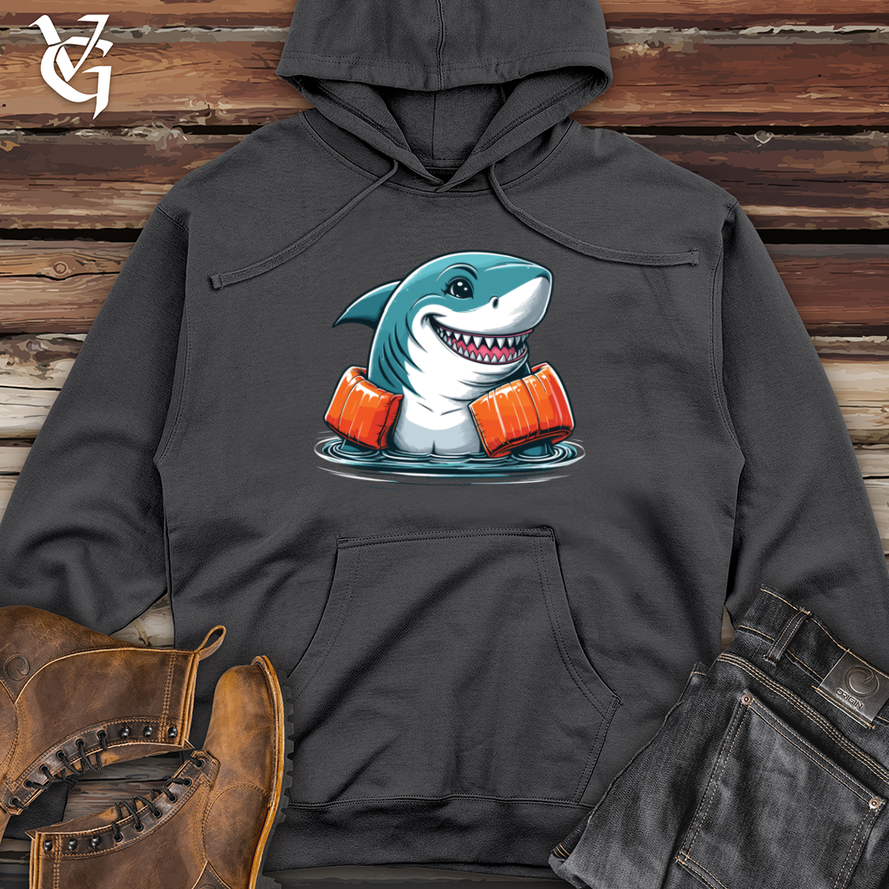 Viking Goods Shark Floaties Midweight Hooded Sweatshirt Charcoal / L