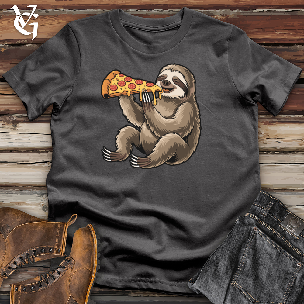 Viking Goods Sloth Eating Pizza Softstyle Tee Charcoal / L