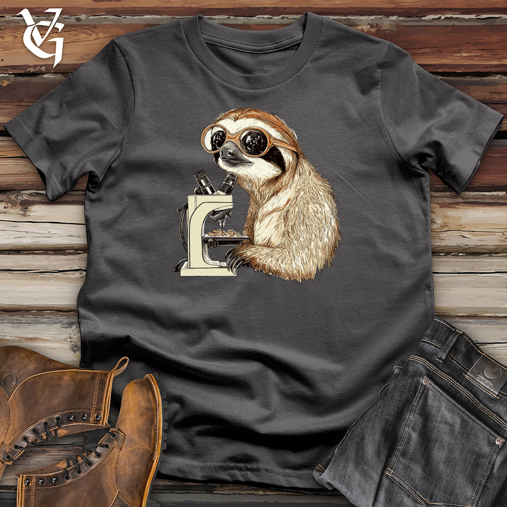 Viking Goods Sloth Microscope Softstyle Tee Charcoal / L