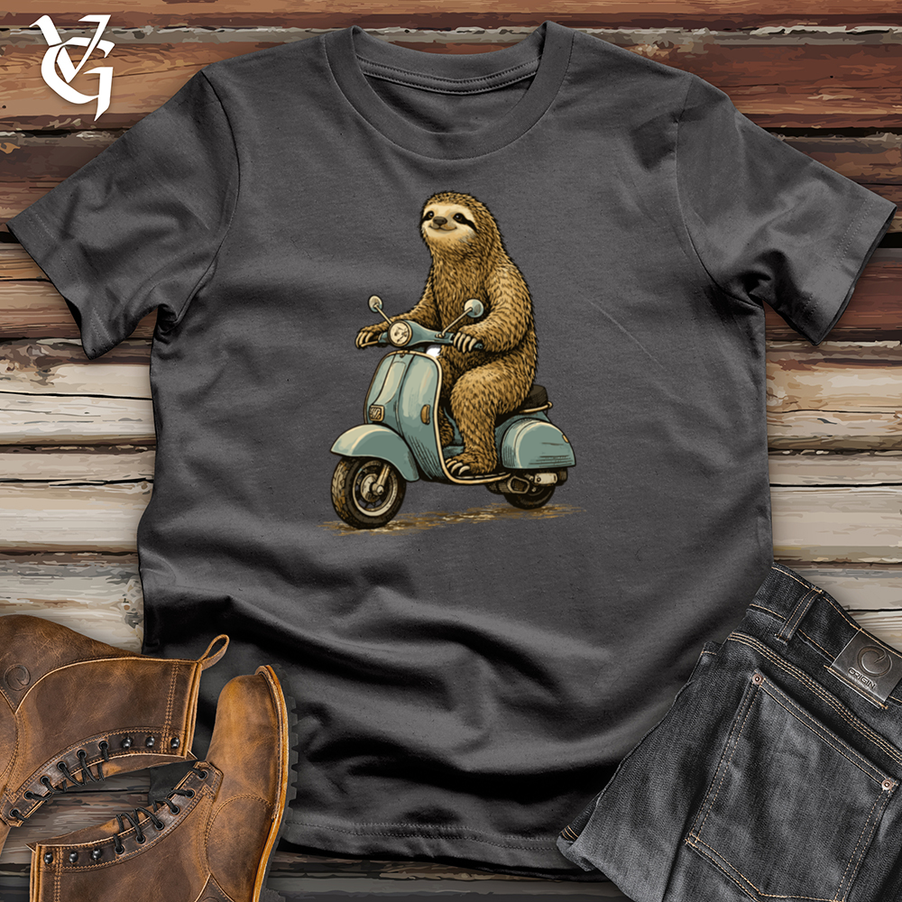 Viking Goods Sloth On A Scooter Tee Charcoal / L