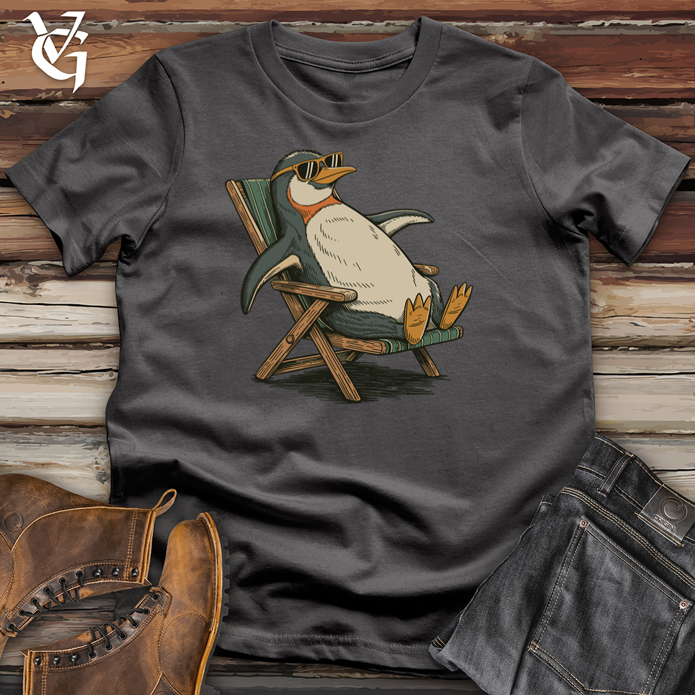 Viking Goods Tanning Penguin Tee Charcoal / L