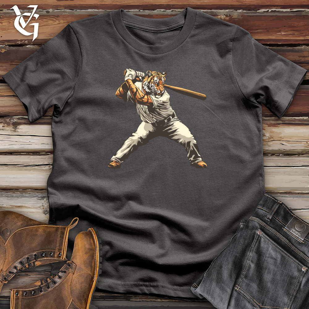 Viking Goods Tiger Slugger Swing Softstyle Tee Charcoal / L