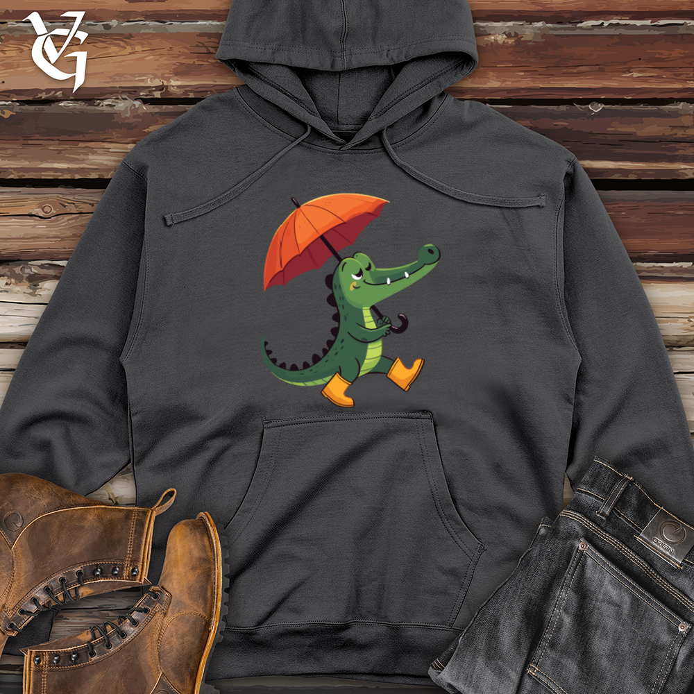 Viking Goods Umbrella Gator Midweight Hooded Sweatshirt Charcoal / L