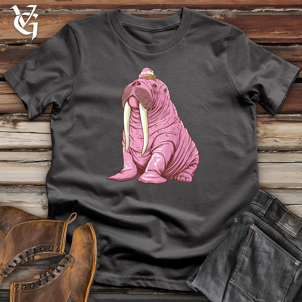Viking Goods Walrus Ice Cream Delight Softstyle Tee Charcoal / L