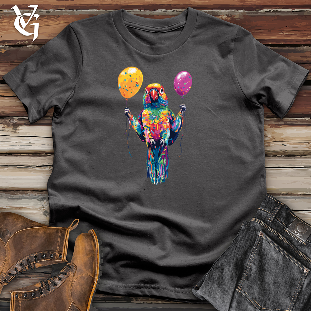 Viking Goods Birthday Parrot Softstyle Tee Charcoal / S