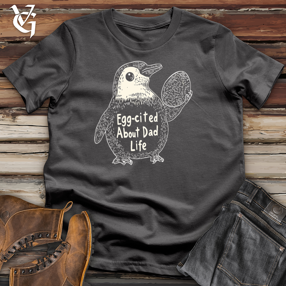 Viking Goods Egg-Cited About Dad Life Softstyle Tee Charcoal / S