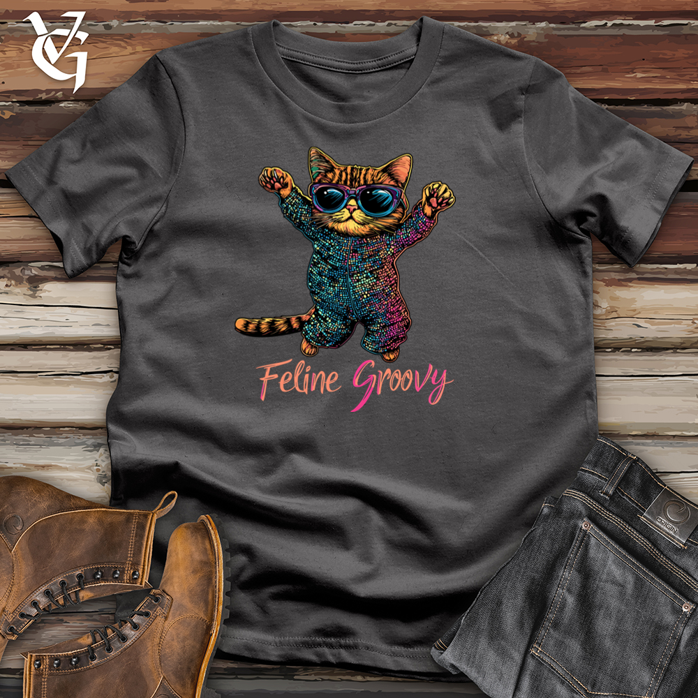 Viking Goods Feline Groovy Softstyle Tee Charcoal / S