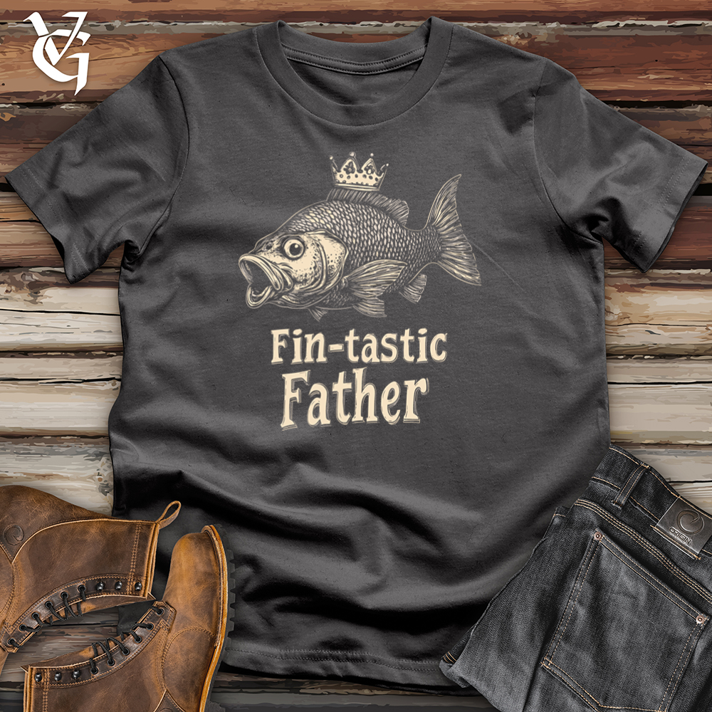 Viking Goods Fin Tastic Father Softstyle Tee Charcoal / S