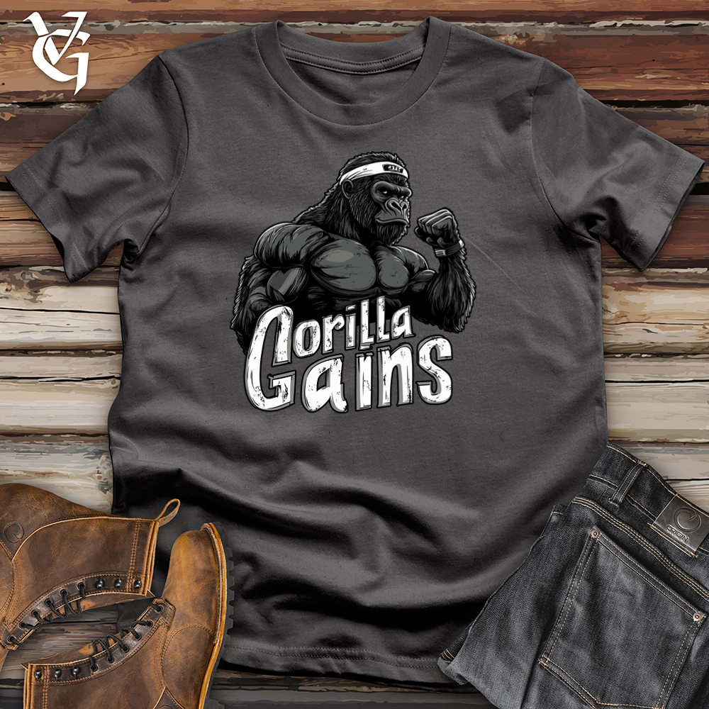 Viking Goods Gorilla Gains Softstyle Tee Charcoal / S