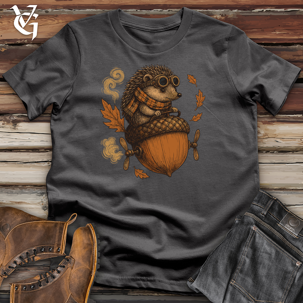 Viking Goods Hedgehog Acorn Helicopter Softstyle Tee Charcoal / S
