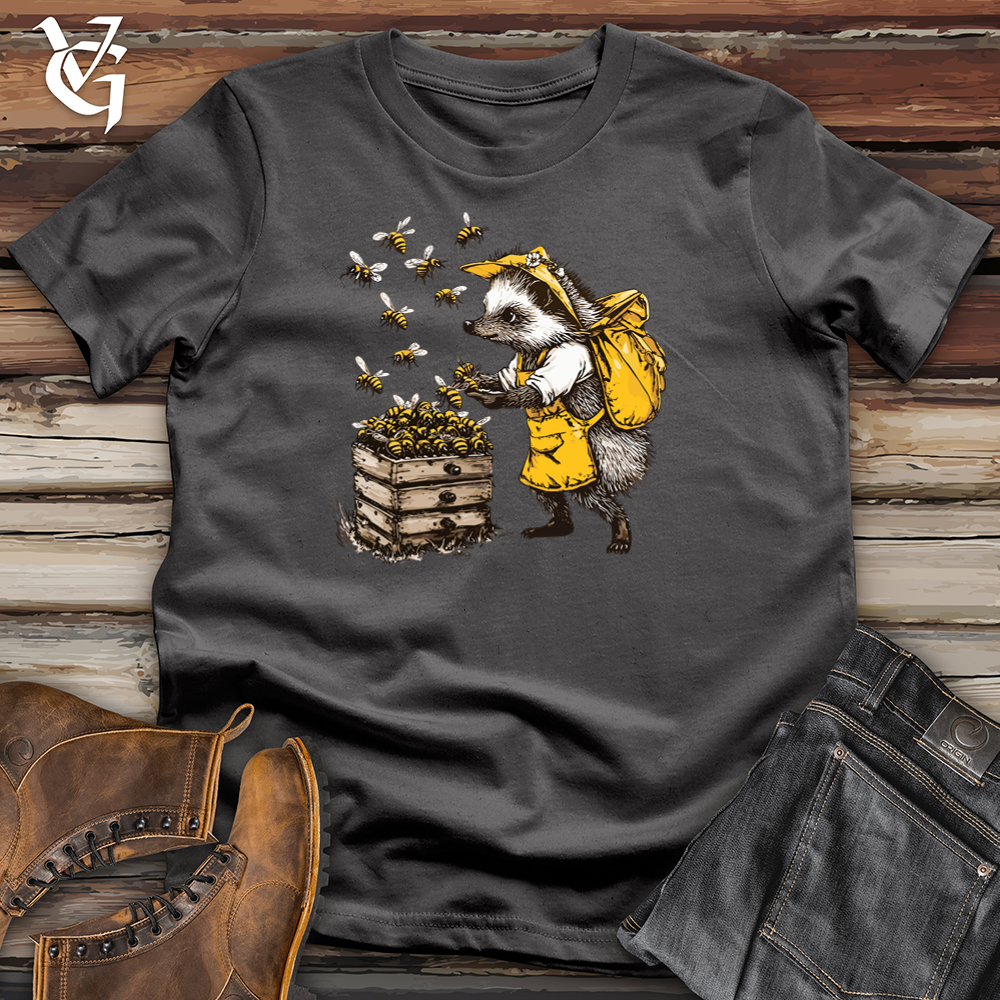Viking Goods Hedgehog and Honey Bee Softstyle Tee Charcoal / S