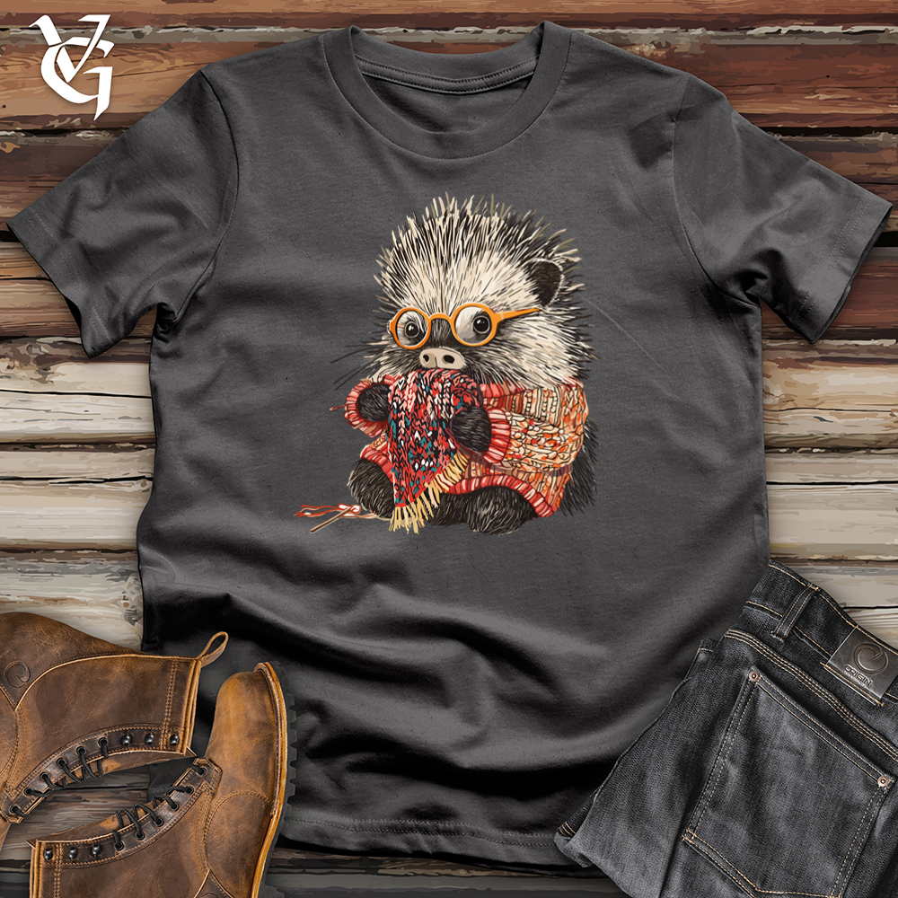 Viking Goods Knitting Hedgehog Softstyle Tee Charcoal / S