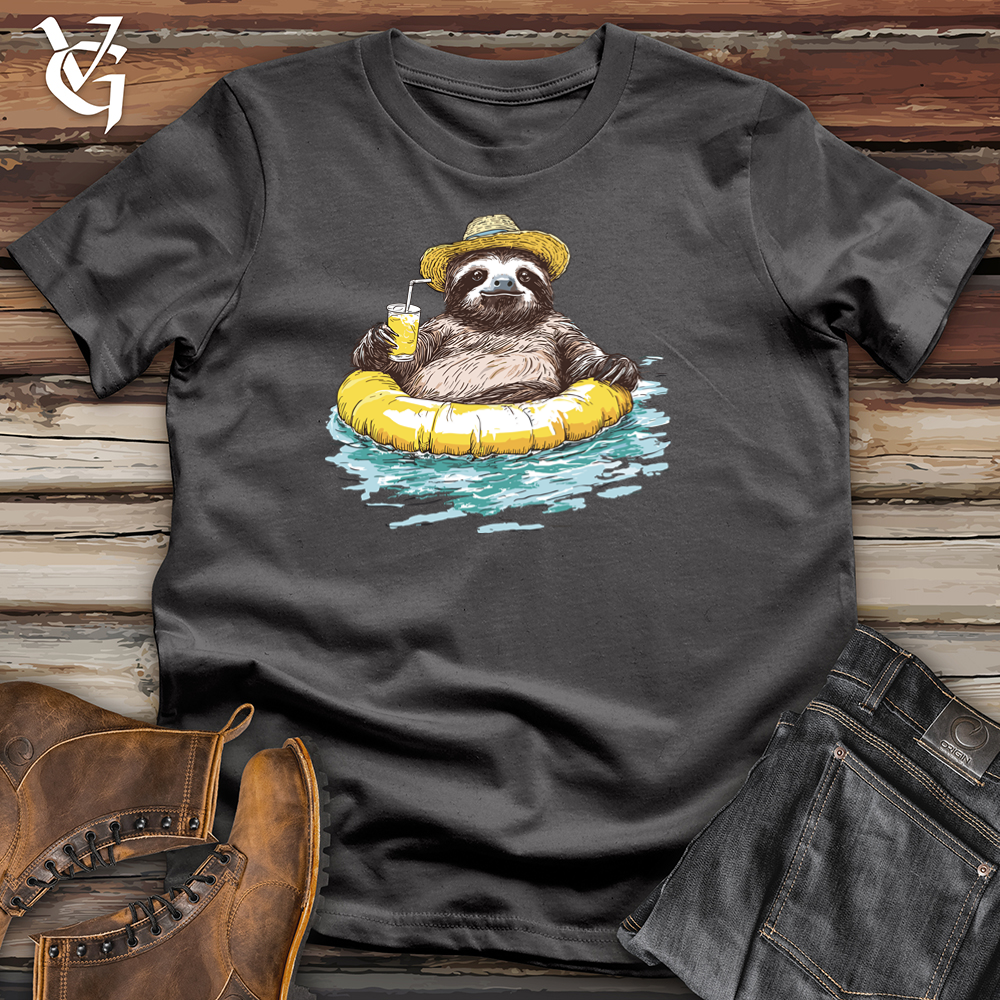 Viking Goods Lazy River Sloth Softstyle Tee Charcoal / S