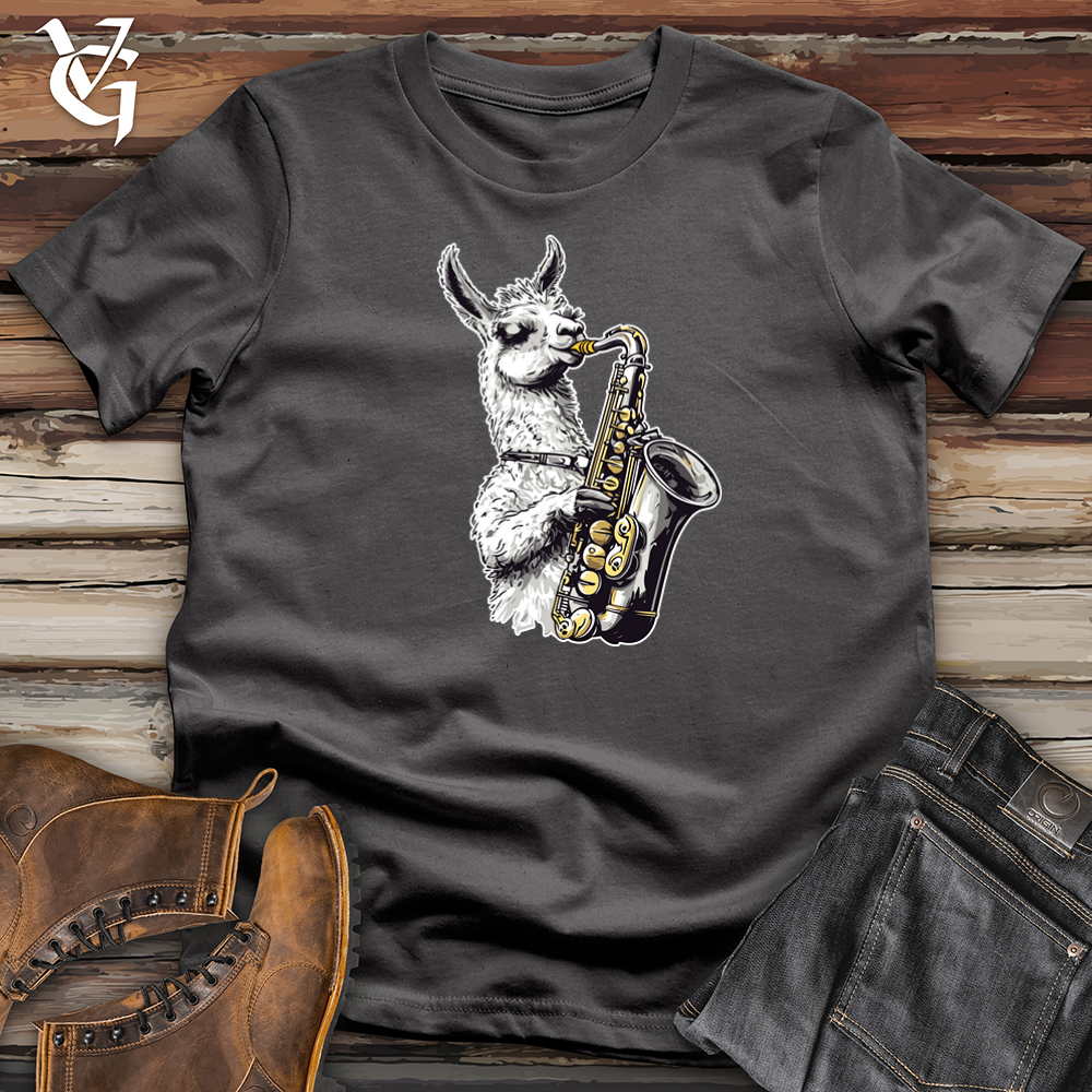 Viking Goods Llama Sax Tunes Softstyle Tee Charcoal / S