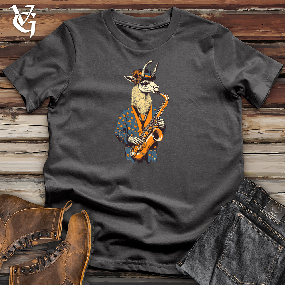 Viking Goods Llama Saxaphone Softstyle Tee Charcoal / S