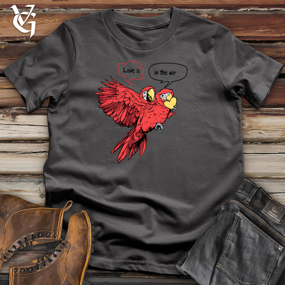 Viking Goods Love Is In The Air Parrots Softstyle Tee Charcoal / S