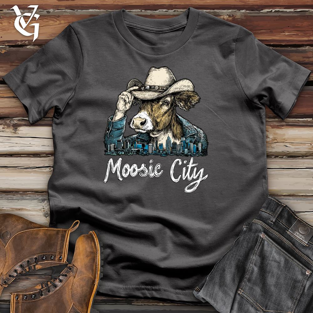 Viking Goods Moosic City Cow Softstyle Tee Charcoal / S