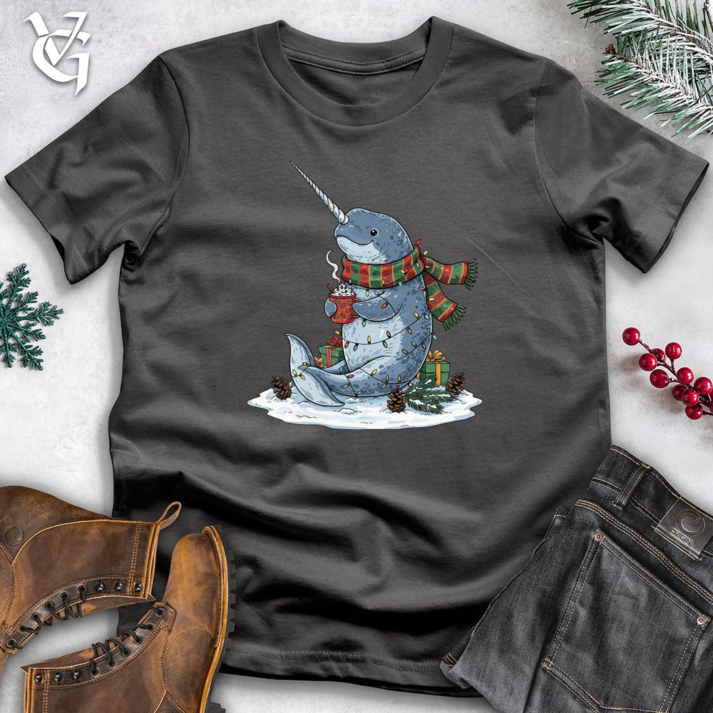 Viking Goods Narwhal With Hot Chocolate Softstyle Tee Charcoal / S