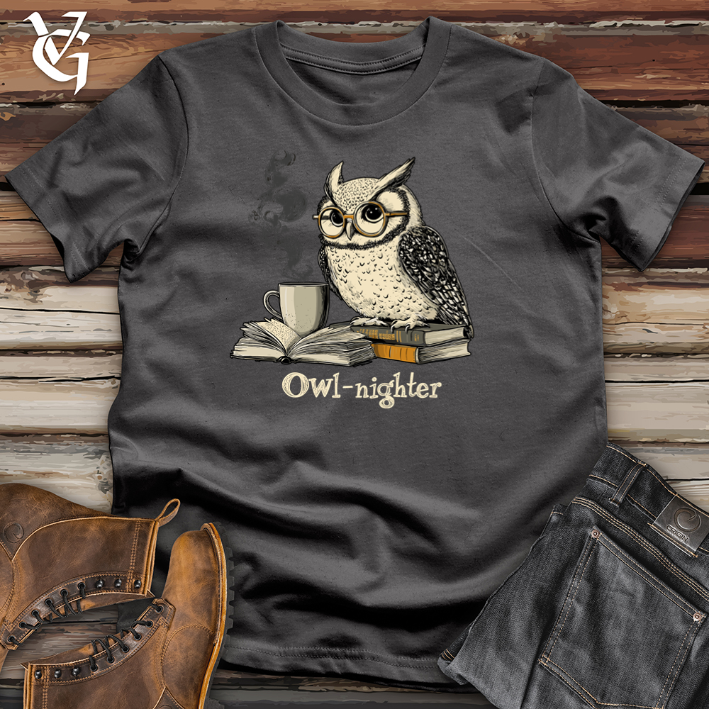 Viking Goods Owl Nighter Softstyle Tee Charcoal / S