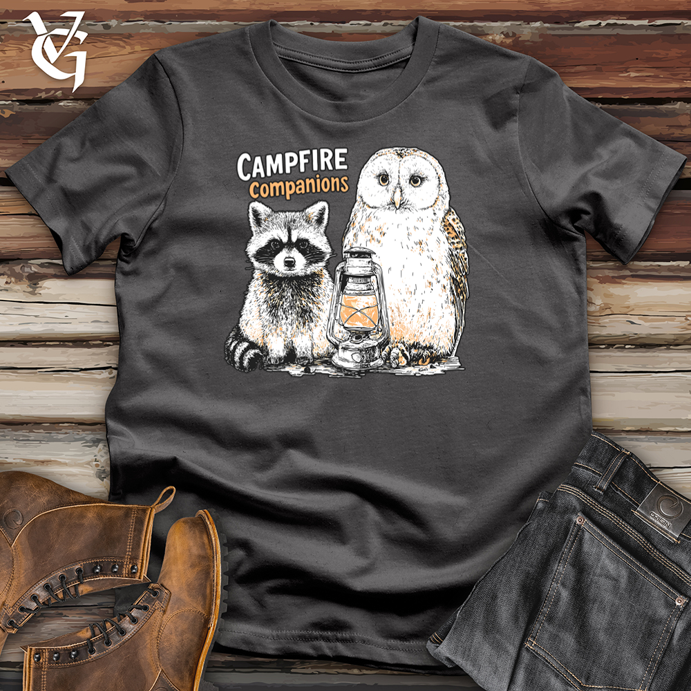 Viking Goods Owl Raccoon Campfire Companions Softstyle Tee Charcoal / S