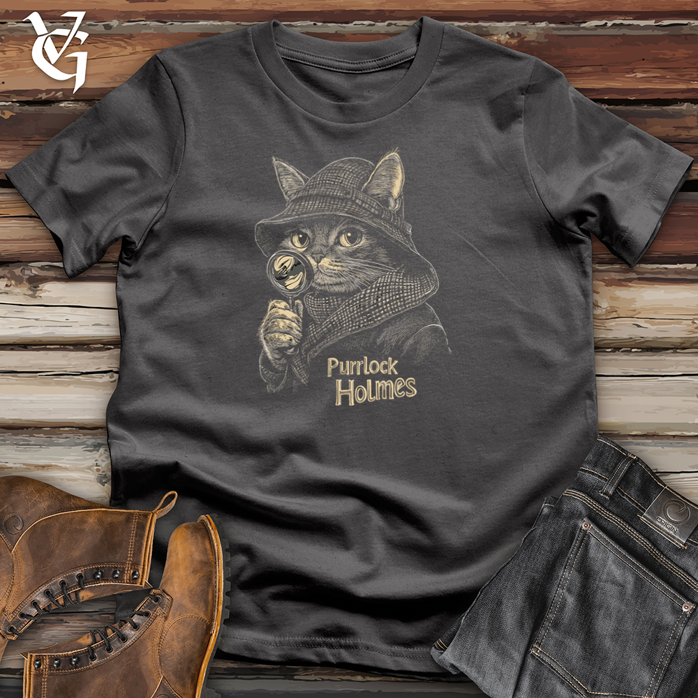 Viking Goods Purrlock Holmes Softstyle Tee Charcoal / S