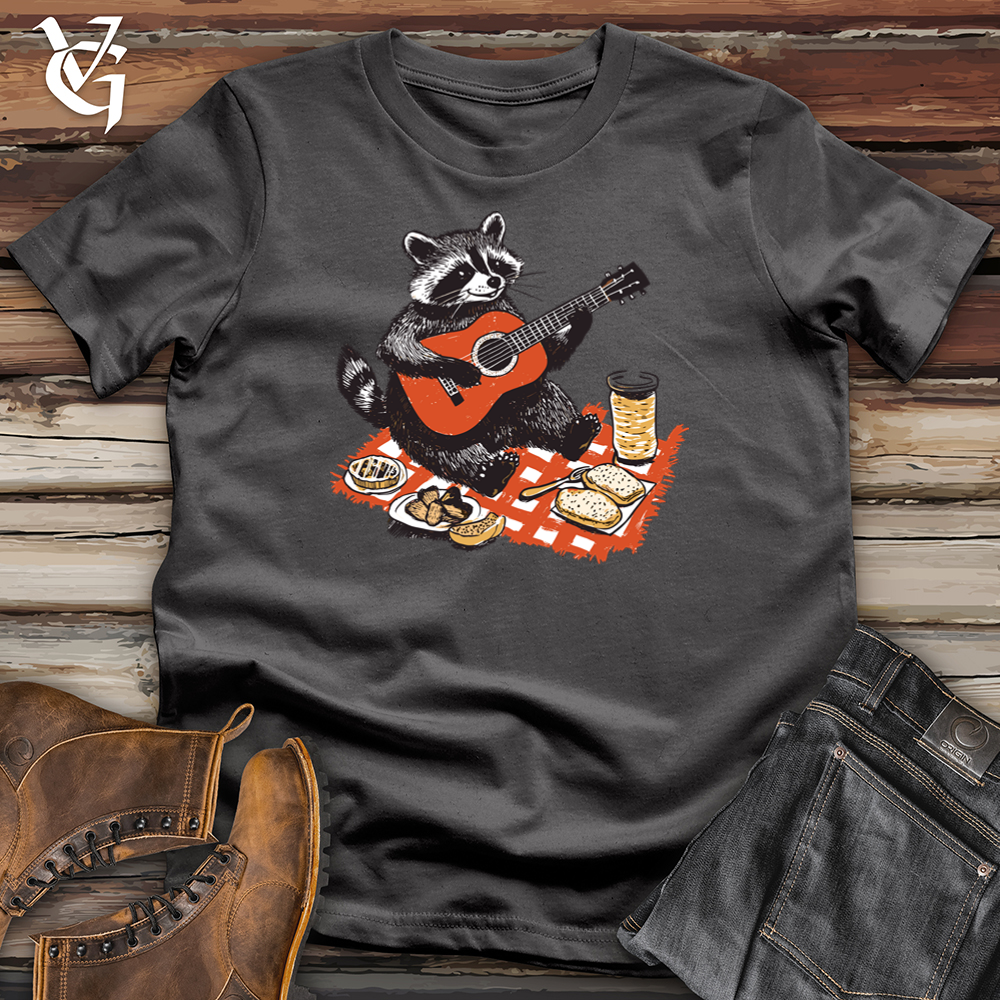 Viking Goods Raccoon Picknick Guitarist Softstyle Tee Charcoal / S