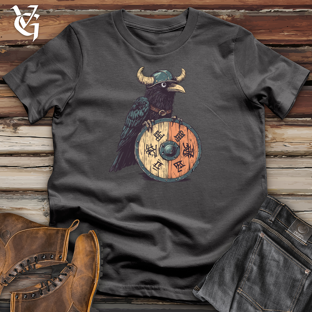 Viking Goods Raven With Shield Softstyle Tee Charcoal / S