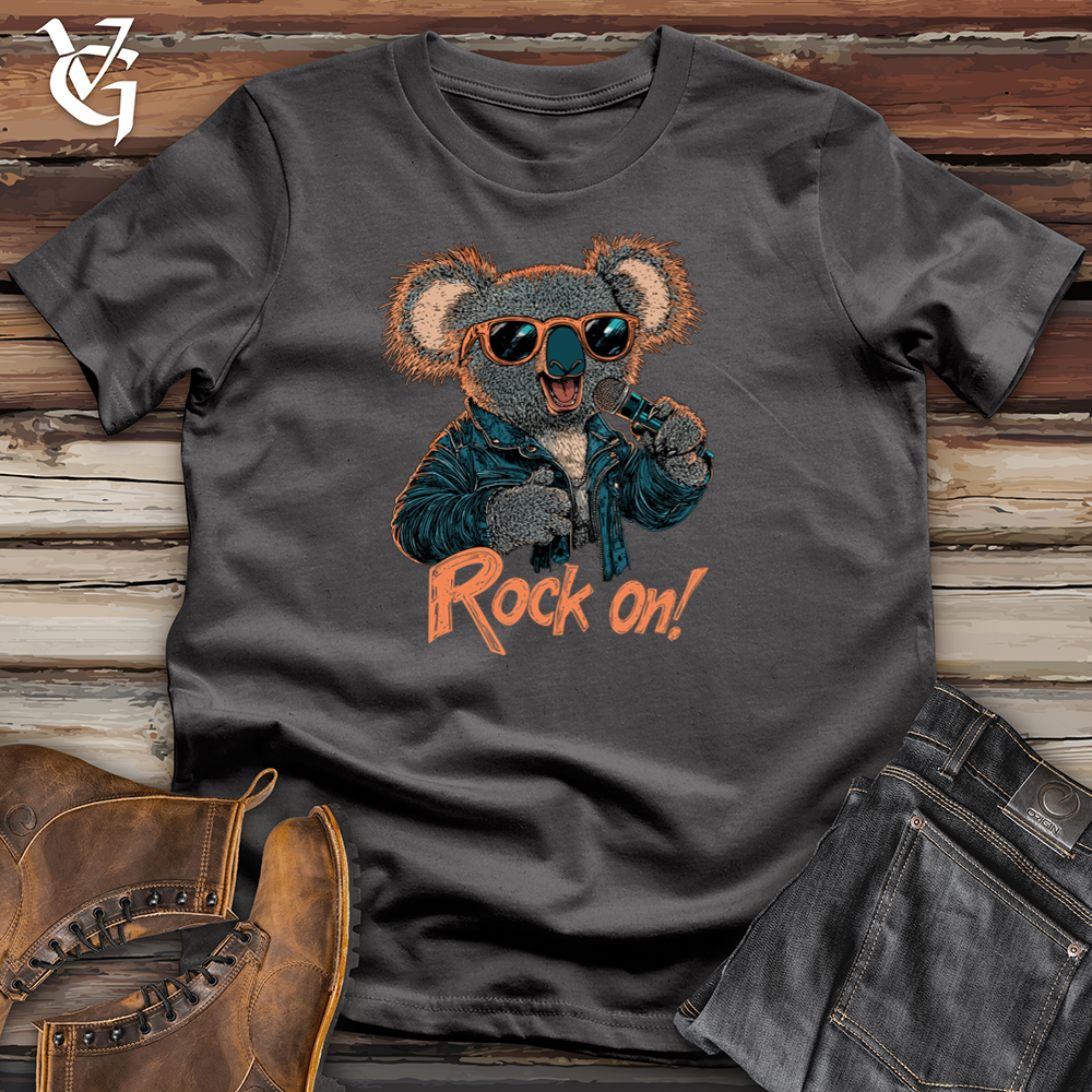 Viking Goods Rock On Koala Softstyle Tee Charcoal / S