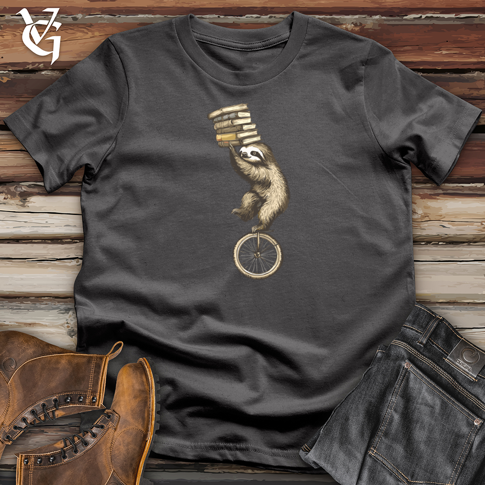 Viking Goods Sloth Unicycle Softstyle Tee Charcoal / S
