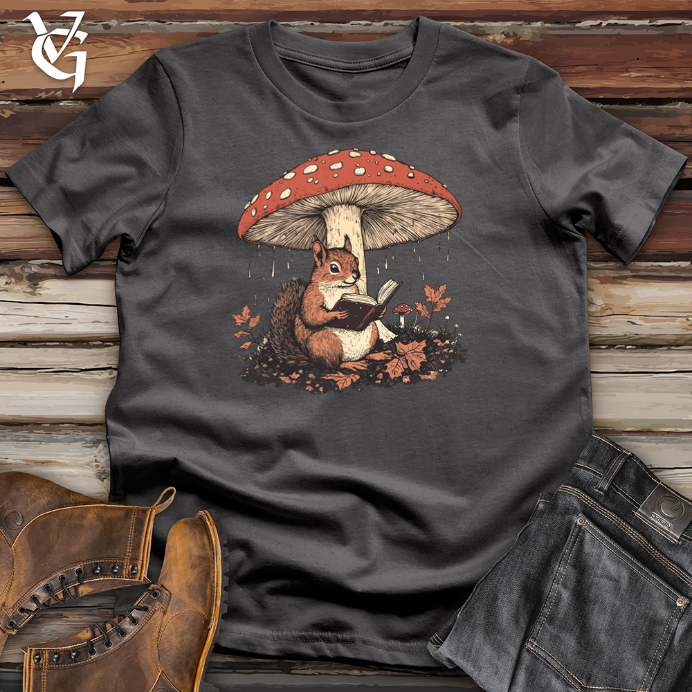 Viking Goods Squirrel Mushroom Read Softstyle Tee Charcoal / S