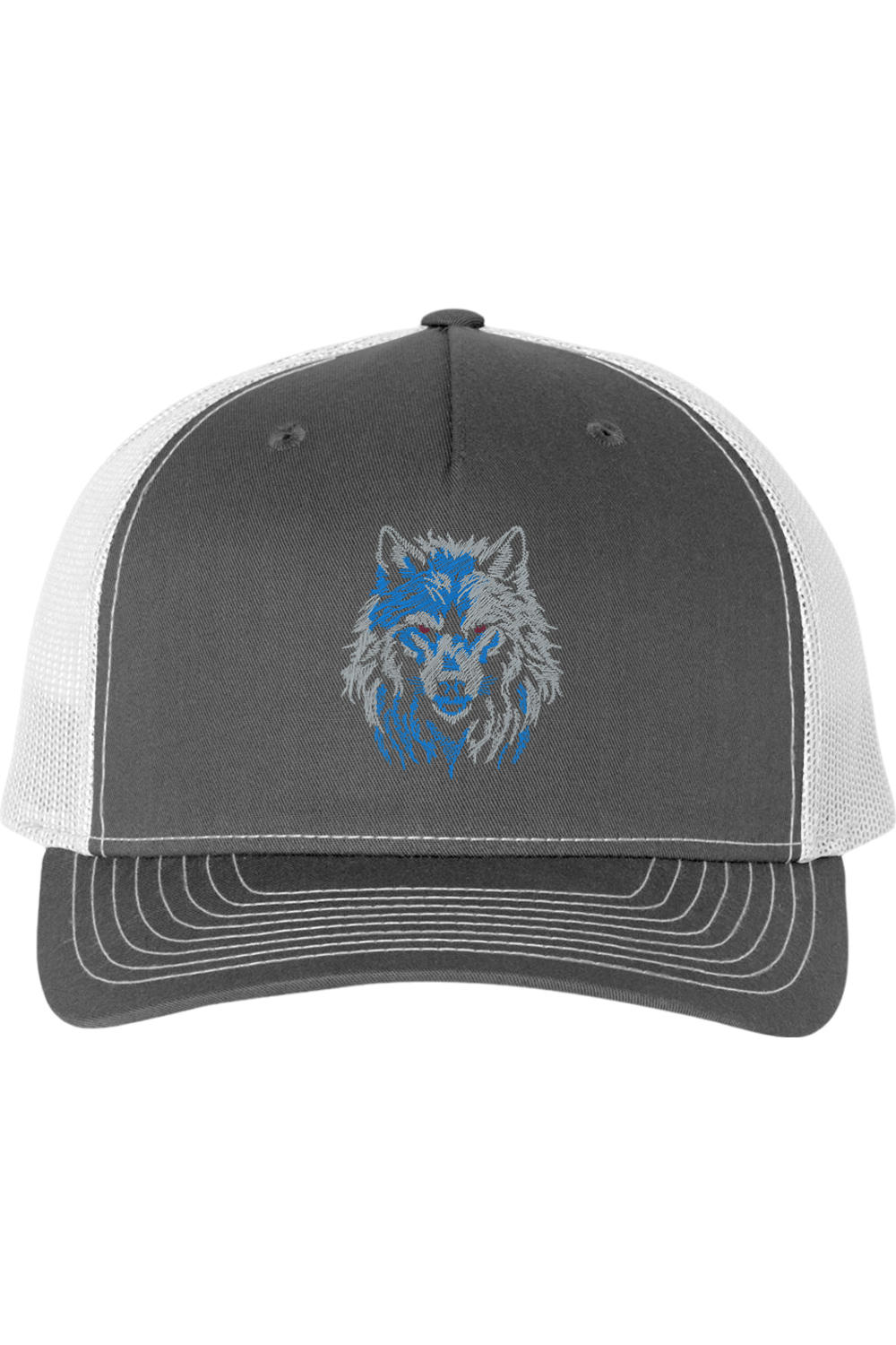 Viking Goods Northern Wolf Embroidered Trucker Cap Charcoal/ White