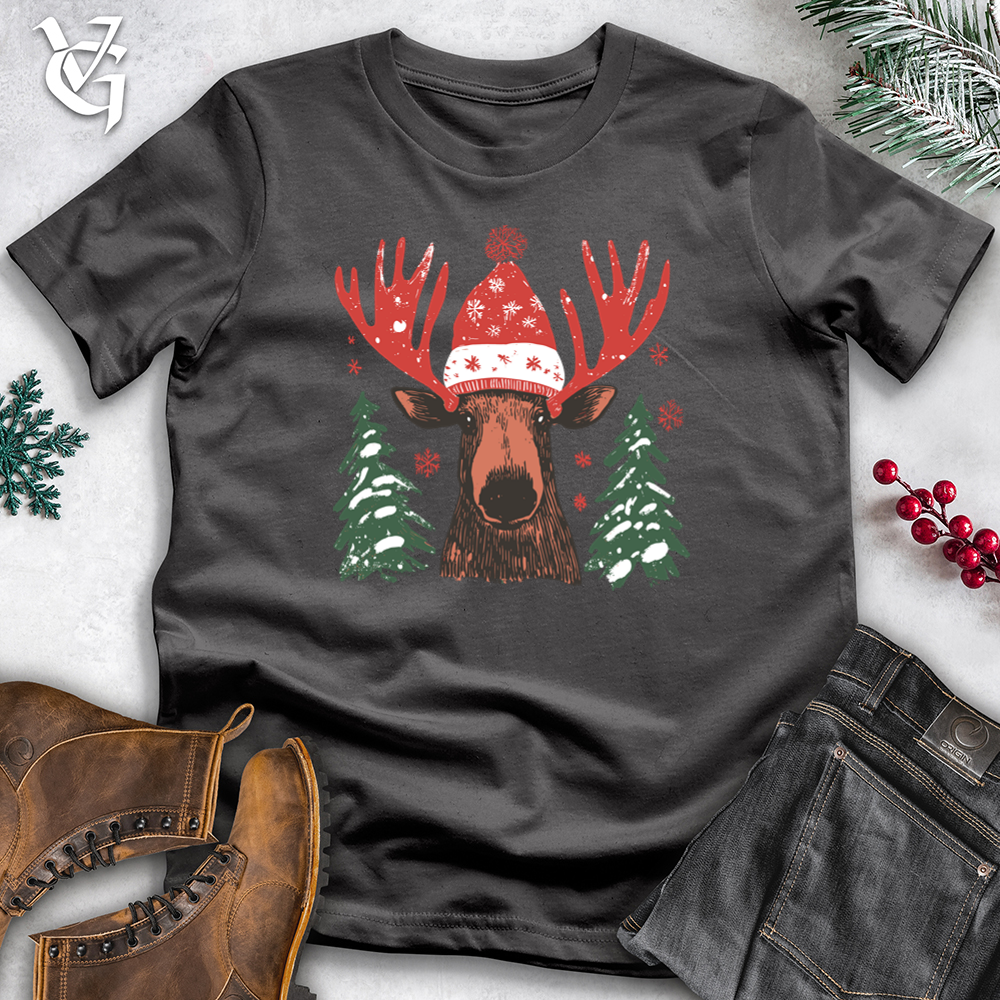 Viking Goods Merry &amp; Bright Moose Softstyle Tee Charcoal / XS